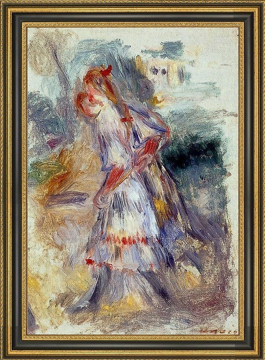 Pierre Auguste Renoir Girls - 18" x 27" Framed Premium Canvas Print