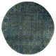 Overdyed One-of-a-Kind Hand-Knotted Area Rug Green, 10' 1" x 10' 1"