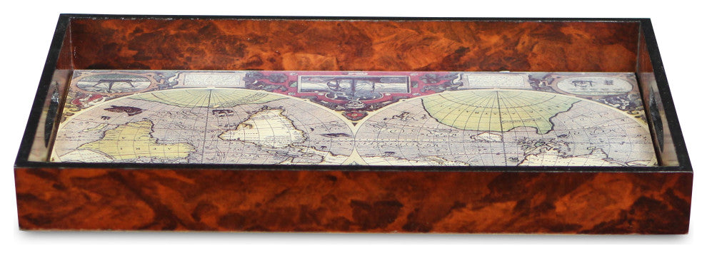 Travelers Glass Top Tray