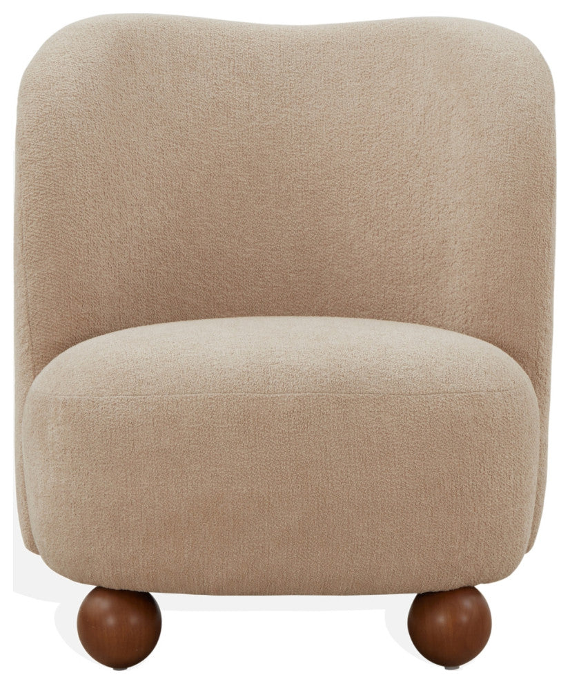 Safavieh Couture Rodolfo Boucle Accent Chair, Oatmeal/Natural