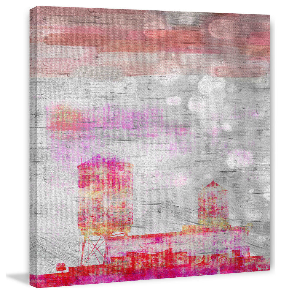 "Silos in Color" Print on Canvas, 48"x48"