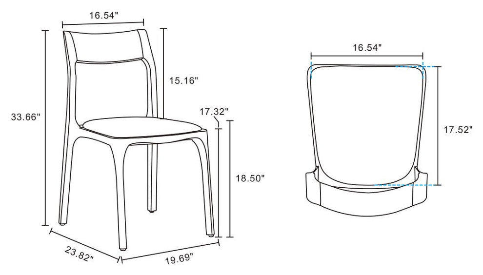 Manhattan Comfort Moderno Dining Chair, Set of 2