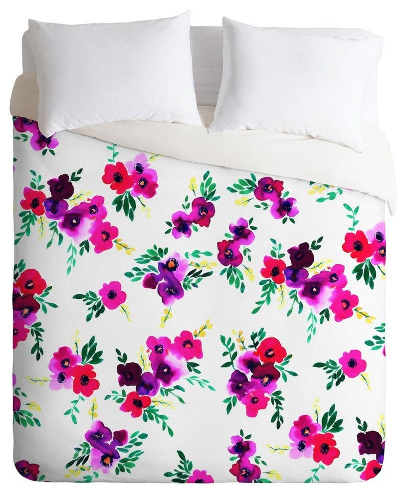 Caleb Troy Wintertide Roses Duvet Cover, Twin