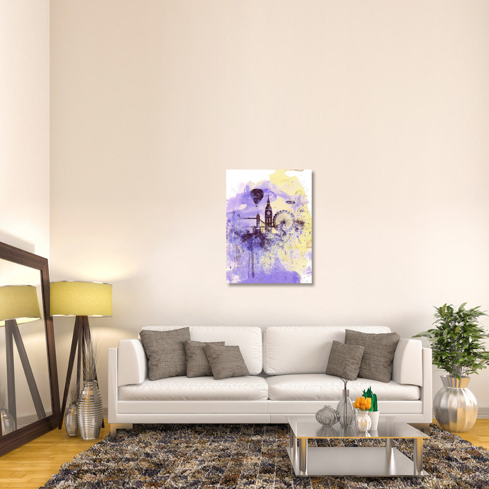 "London Watercolor Skyline" Fine Art Print