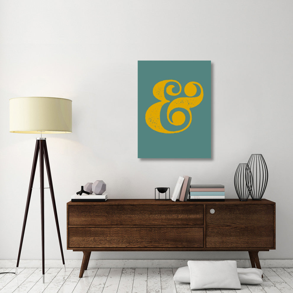 "Ampersand Poster Blue and Yellow" Fine Art Print