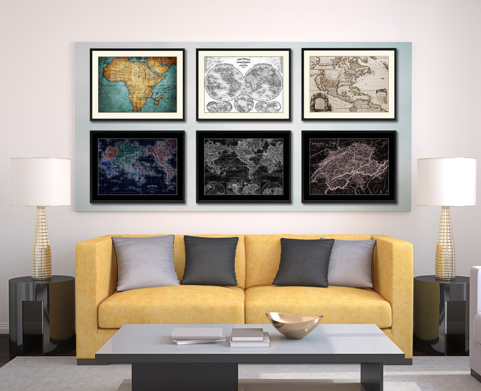 Switzerland Vintage Vivid Sepia Map Canvas, 16"x21"