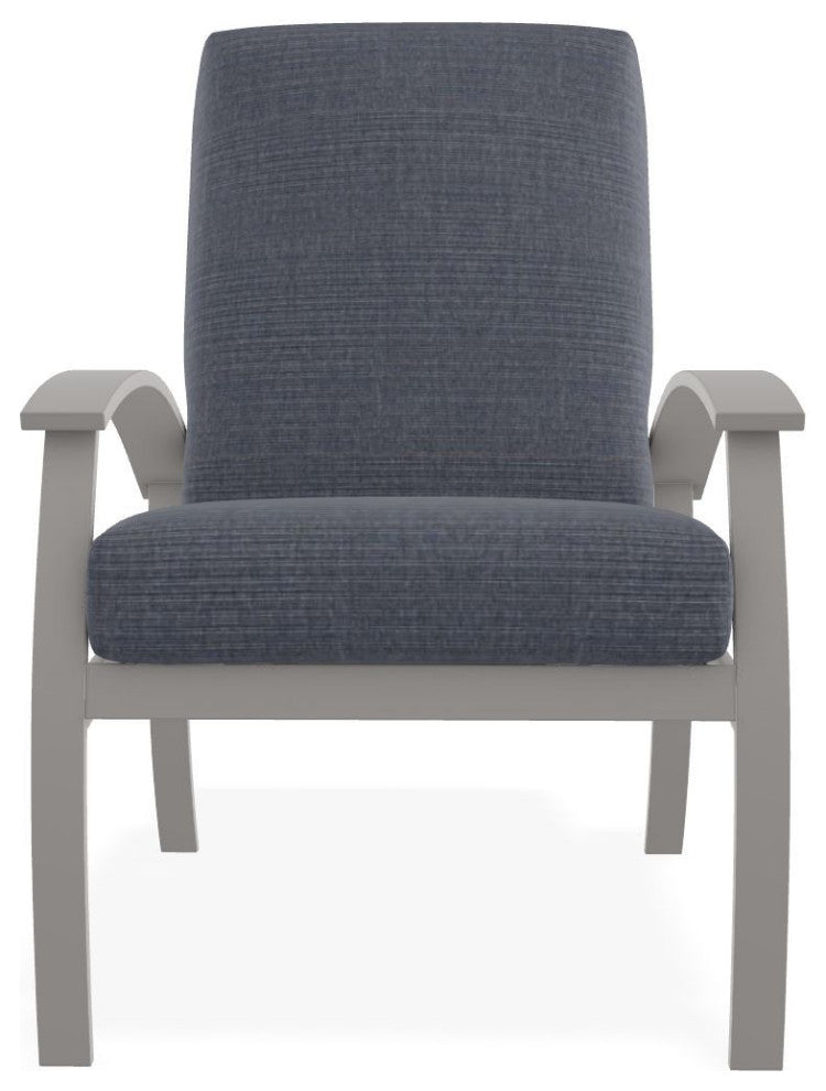 Belle Isle Cushion Deep Seating Outdoor Armchair, Proven Denim/Warm Gray