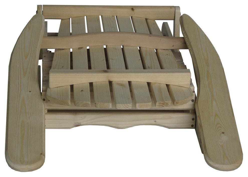 Villartet Solid Wood Classic Adirondack Outdoor Folding Chair, Natural