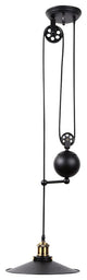Edison Vintage Style Loft Industrial Pulley Pendant Lights, Adjustable Lamp