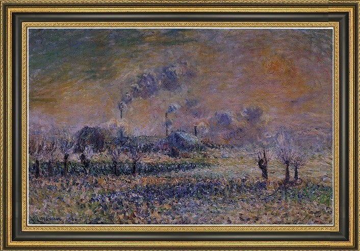Gustave Loiseau Hoarfrost Near Pontoise Framed Premium Canvas Print, 18"x27"