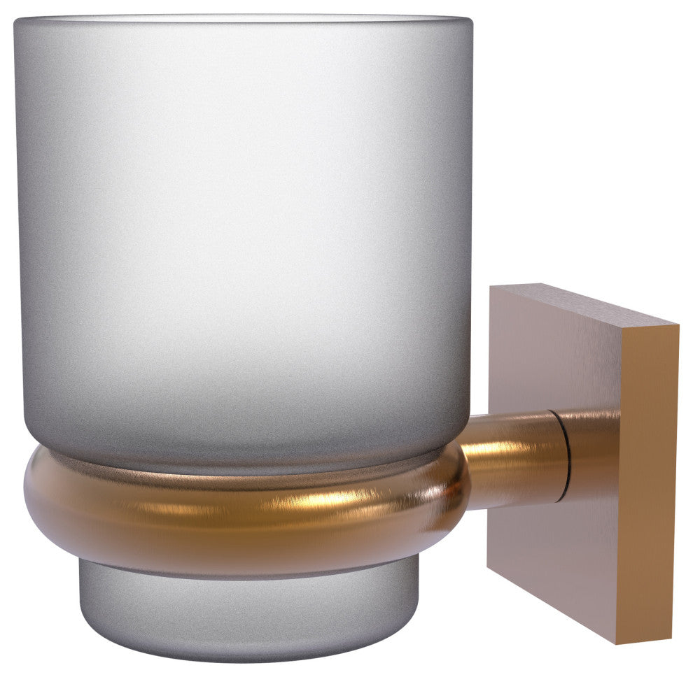 Montero Wall Mounted Tumbler Holder, Brushed Bronze
