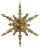 Shatterproof Radical 3-D Snowflake Christmas Ornament, Gold, 30"
