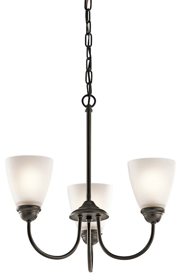 Mini Chandelier 3-Light, Olde Bronze, Standard