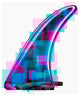 "Teal and Purple Single Fin", Surf Art Photograph, Unframed, 40''x52''
