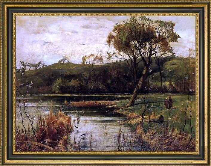 Emil Carlsen The River Bank Framed Premium Canvas Print, 21"x28"