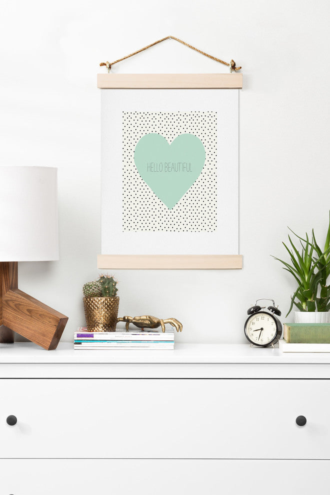 Deny Designs Allyson Johnson Hello Beautiful Heart Art Print