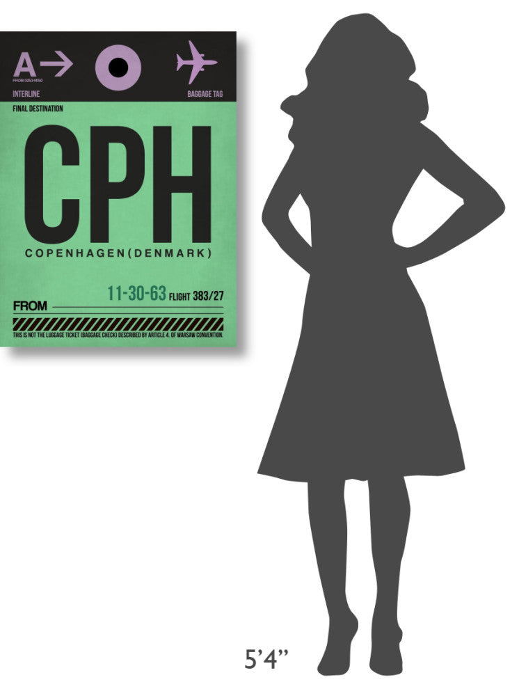 "CPH Copenhagen Luggage Tag 1" Fine Art Print