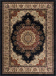 Fiona Traditional Oriental Black Rectangle Area Rug, 8'x10'