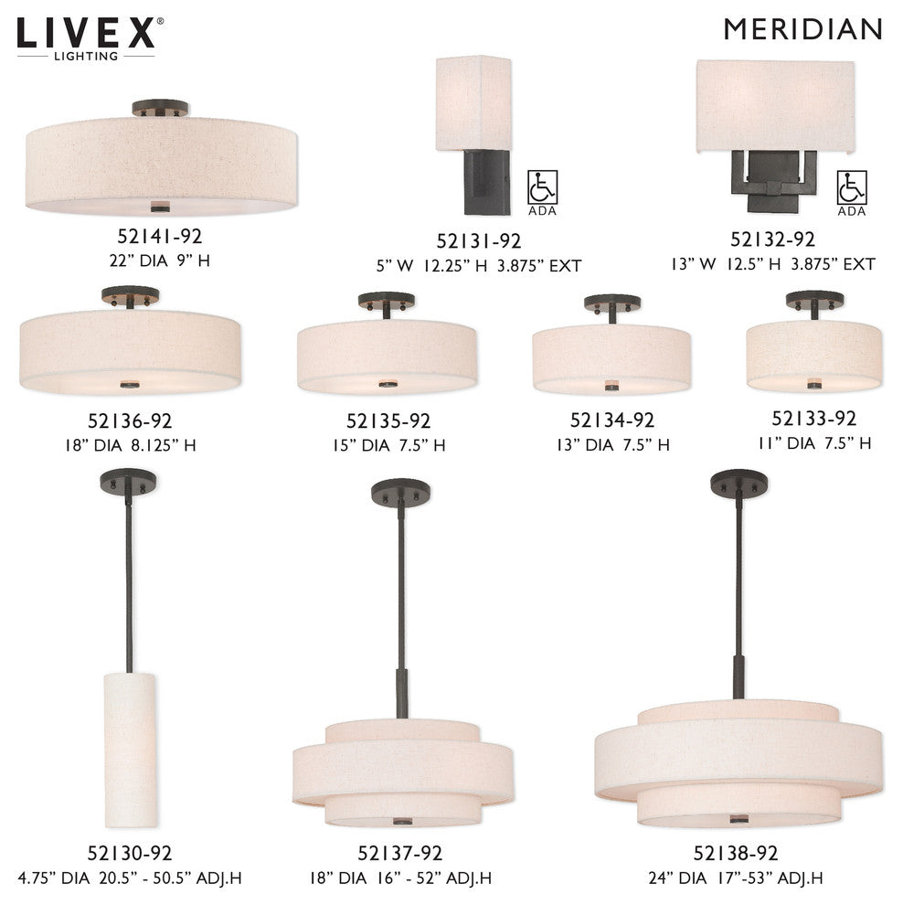 Livex Lighting English Bronze 4-Light Pendant Chandelier