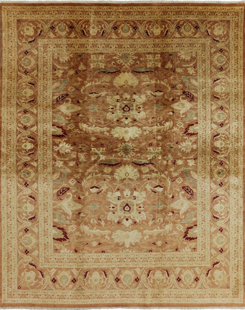 Oushak Oriental Rust Chobi Quality Hand-Knotted Wool Rug, 8'x10'