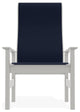 Leeward Sling Outdoor Supreme Armchair, Navy/Snow