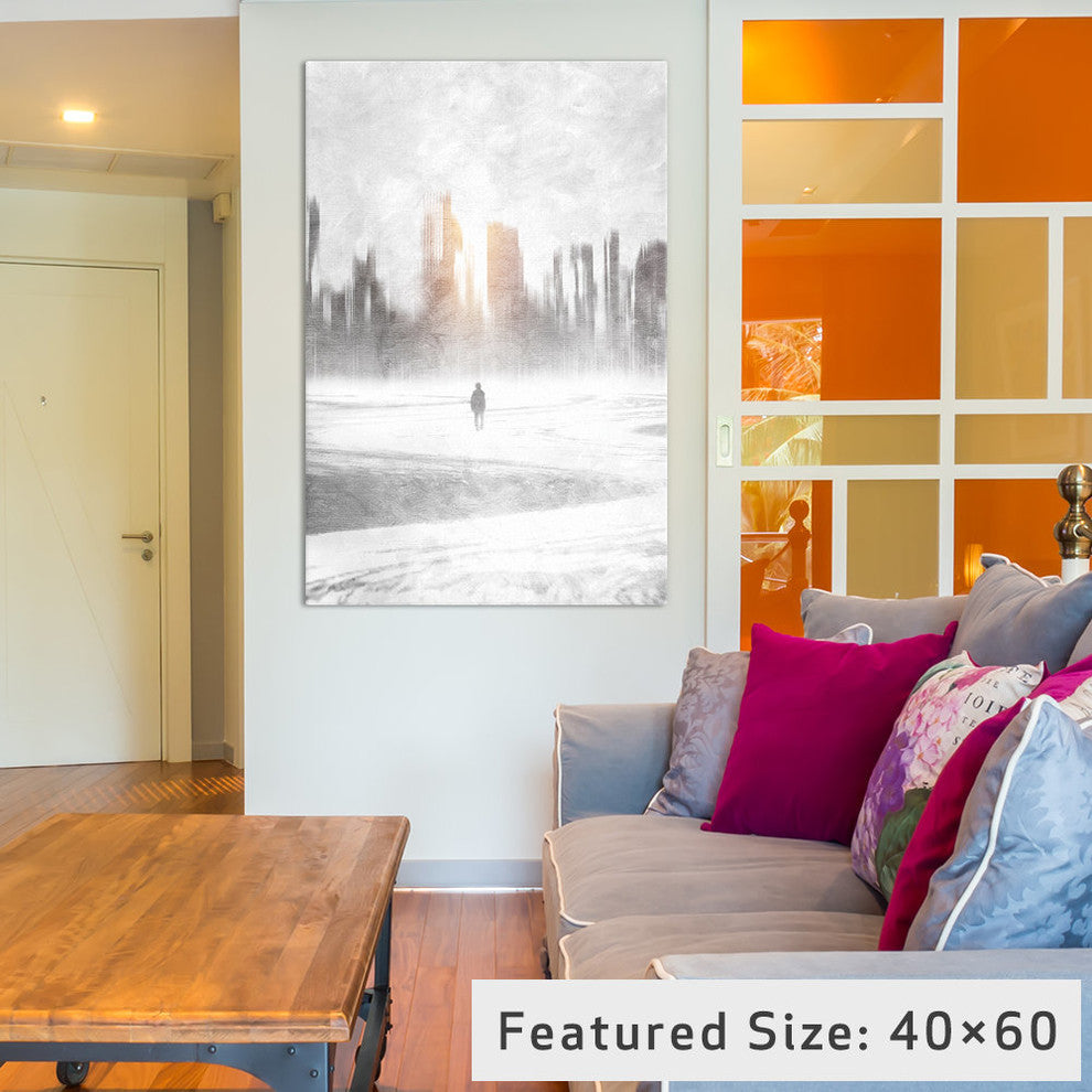"Grey Hope" by Viviana Gonzalez, 40x26x1.5