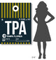 "TPA Tampa Luggage Tag 2" Fine Art Print