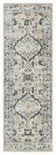 Nourison Washable Decor 2' x 6' Taupe Blue Vintage Indoor Rug