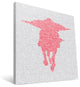 TT Red Raiders Typo Canvas Print, 16"x16"
