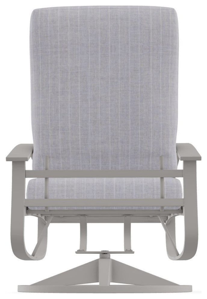 Belle Isle Cushion Outdoor Swivel Rocker, Ticking Fog/Warm Gray