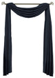 Single Soho Decorative Faux Silk Scarf, Navy
