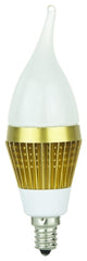 Flame Tip Chandelier, 260 Lumens, Candelabra Base, Warm White