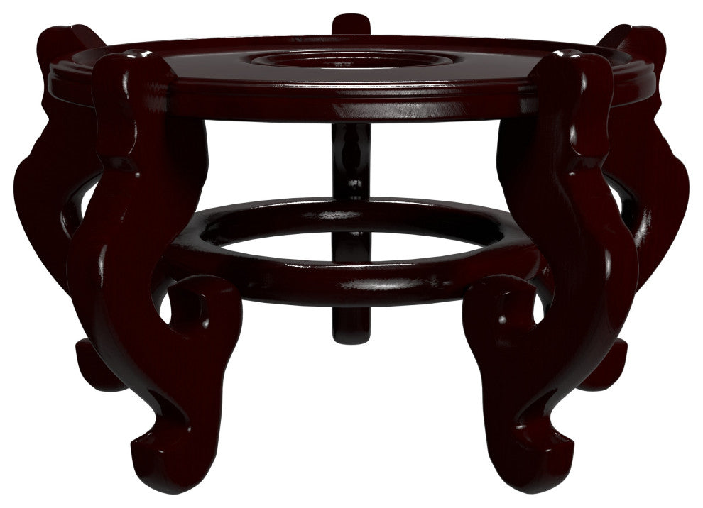 Rosewood Fishbowl Stand, Size 10.5" Base Diameter