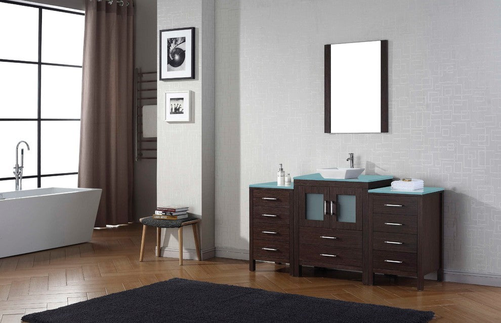 Dior 64" Single Bathroom Vanity Set, Espresso