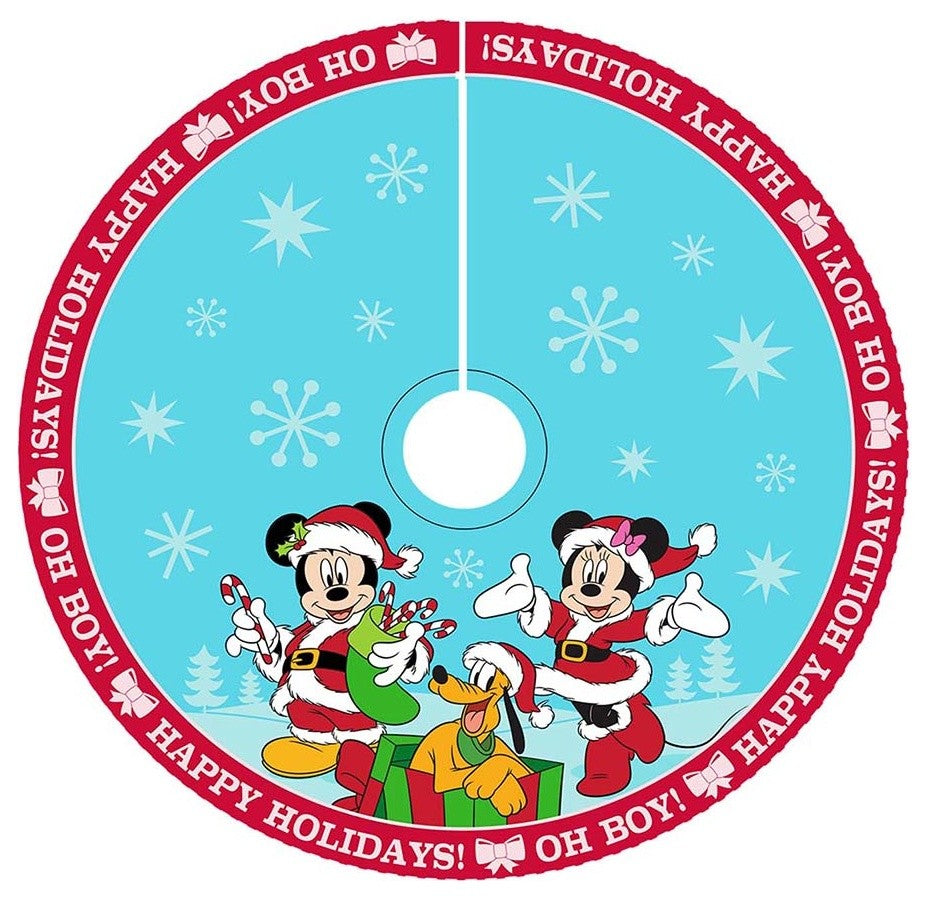 48" Mickey and Minnie Print Satin Treeskirt