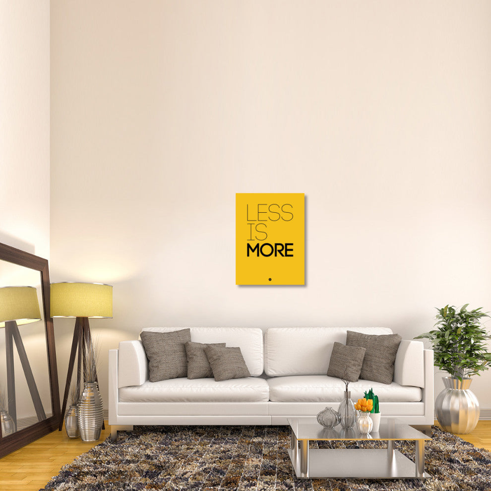 "Less Is More Poster Yellow" Fine Art Print