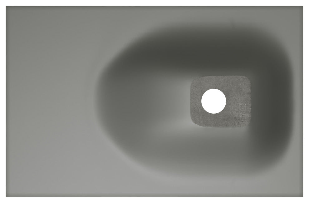 Lisse 24" Rectangle Concrete Wall-Mount Bathroom Sink, Dark Gray