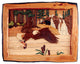 Flying Eagle & Bear Hand Crafted Intarsia Wood Art Wall Hanging 28 X 24 X 2