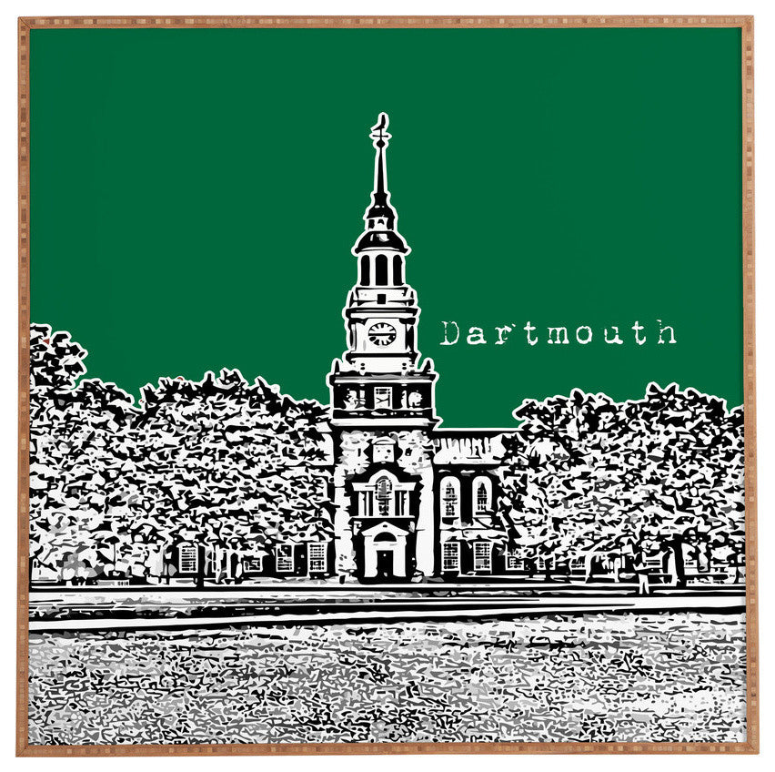 Deny Designs Bird Ave Dartmouth College Green Framed Wall Art
