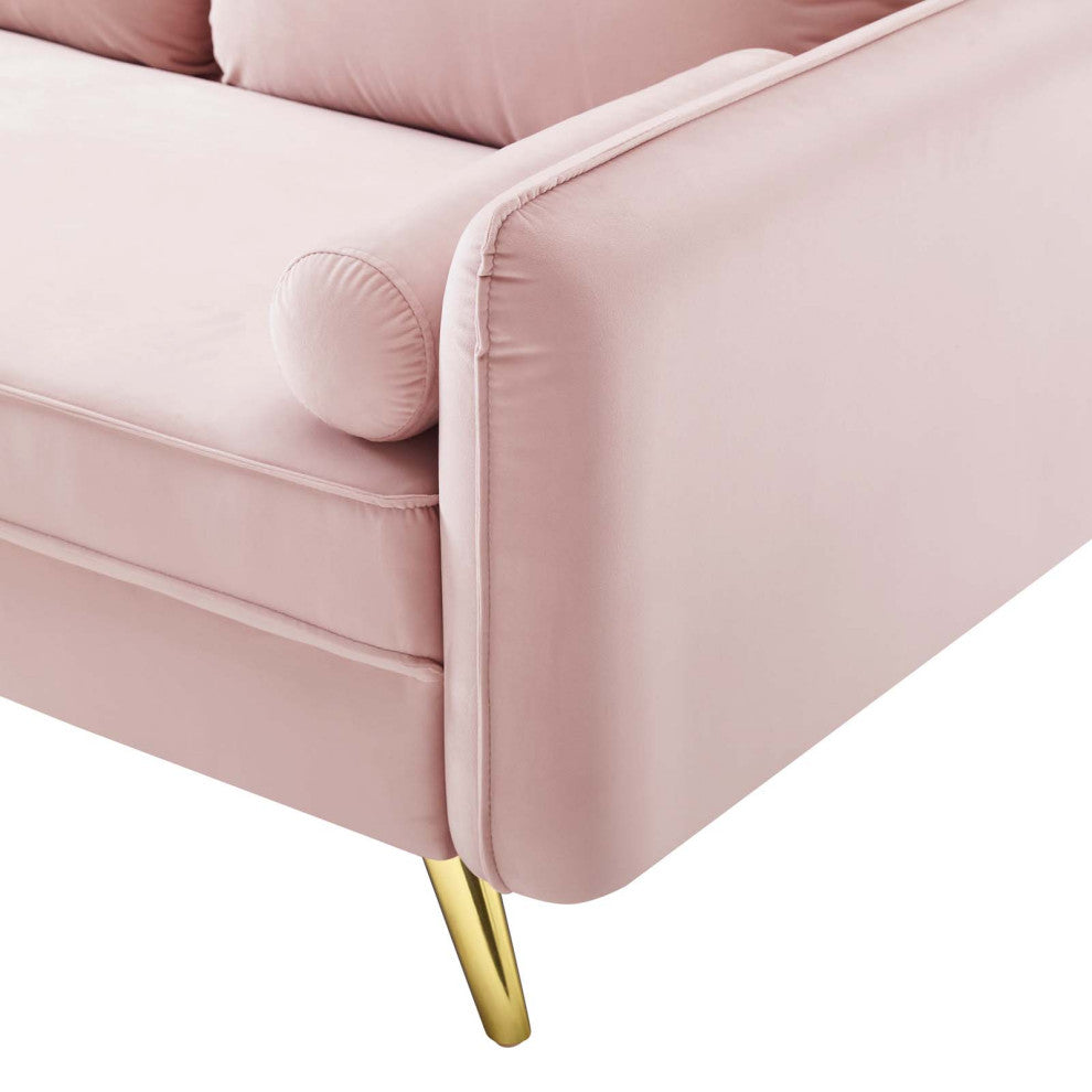 Sofa, Velvet, Pink, Modern, Living Lounge Room Hotel Lobby Hospitality