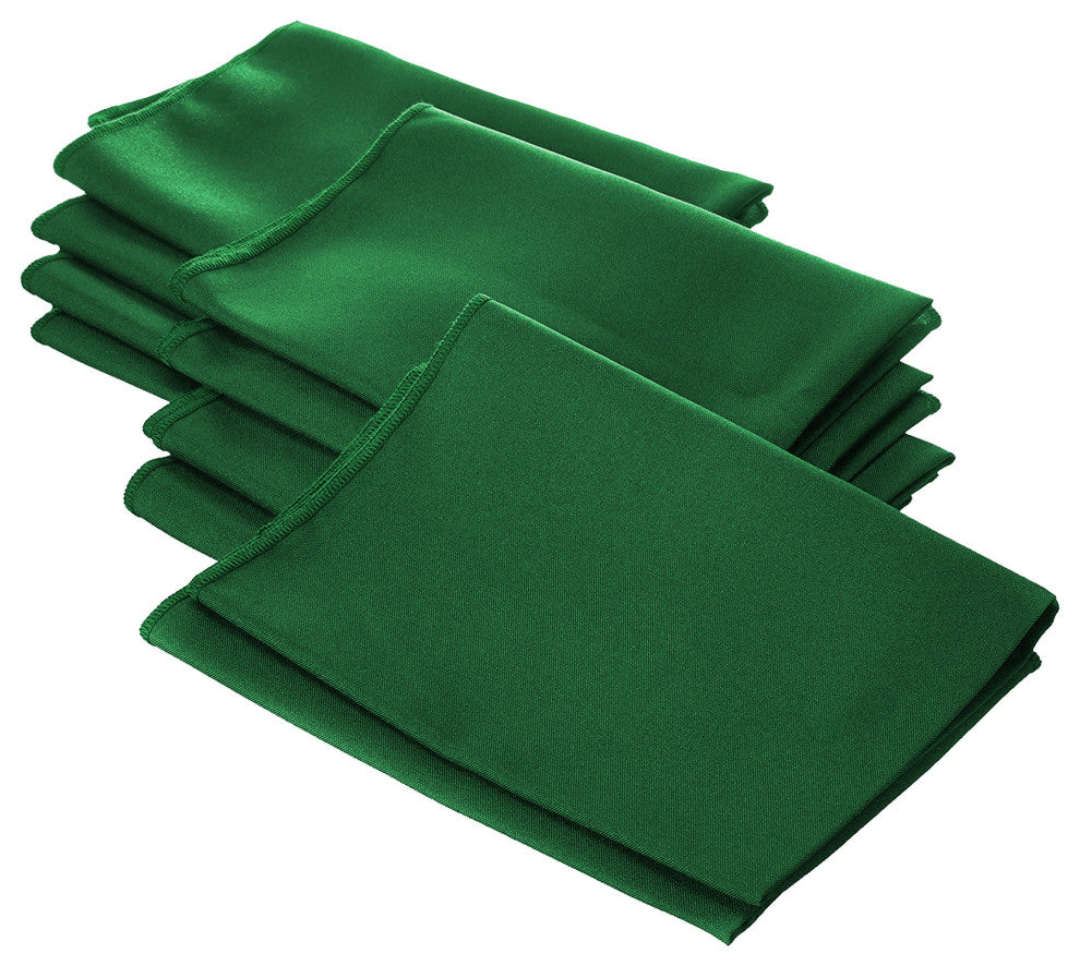 LA Linen Polyester Poplin Napkin, 10 Pack, Emerald Green
