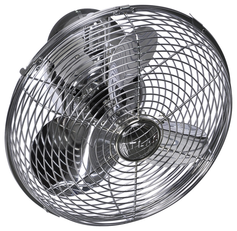 Kaye Wall Fan, Polished Chrome