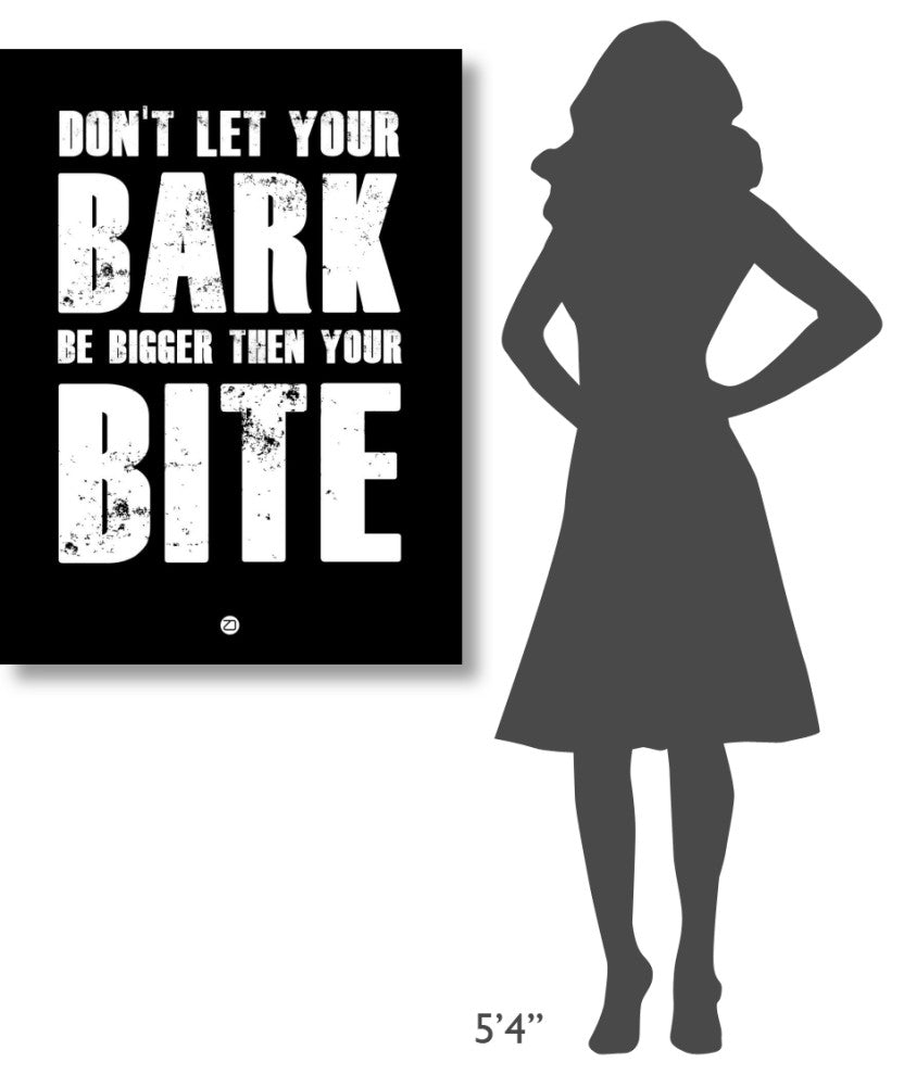 "Bark And Bite Poster Black" Fine Art Print