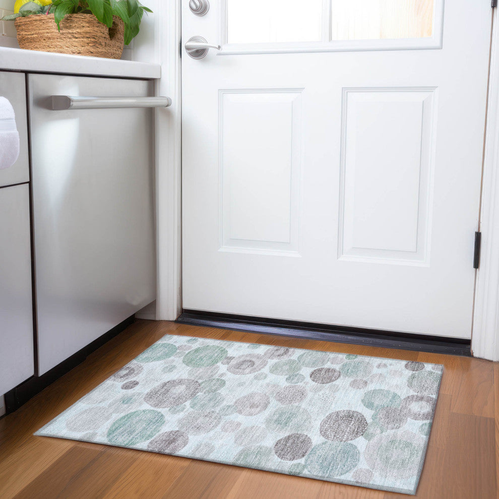 Machine Washable Indoor/Outdoor Chantille ACN1896 Mint 1'8" x 2'6" Rug