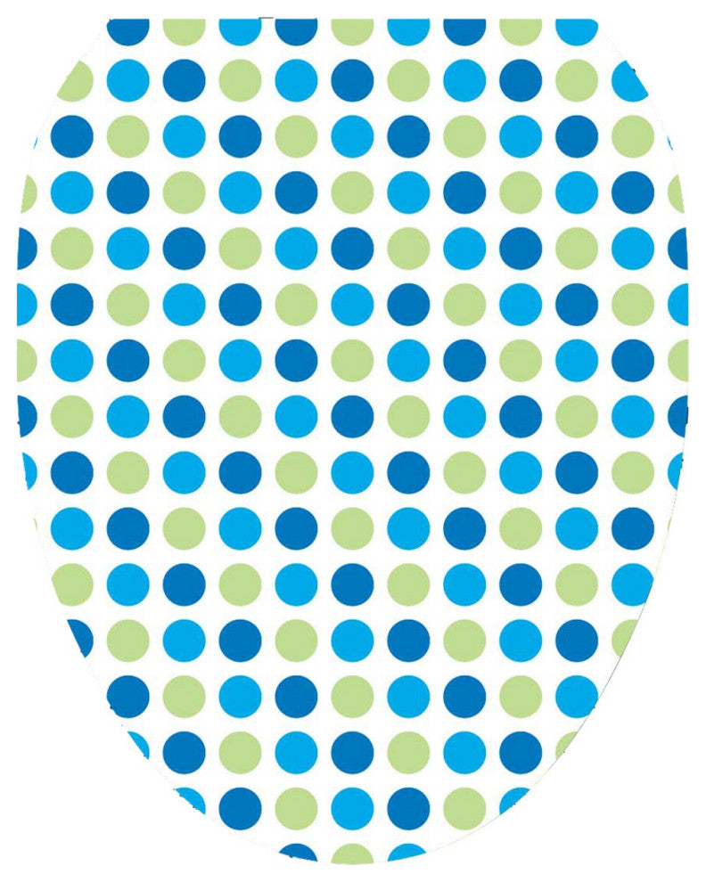 Dot-to-dot Blues Toilet Tattoos Seat Cover, Vinyl Lid Decal, Bathroom Decor, Elongated