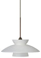 Trilo 1 Light Pendant Lighting, Bronze, LED