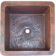 Squared Undermount Hammered Bathroom Copper Sink III