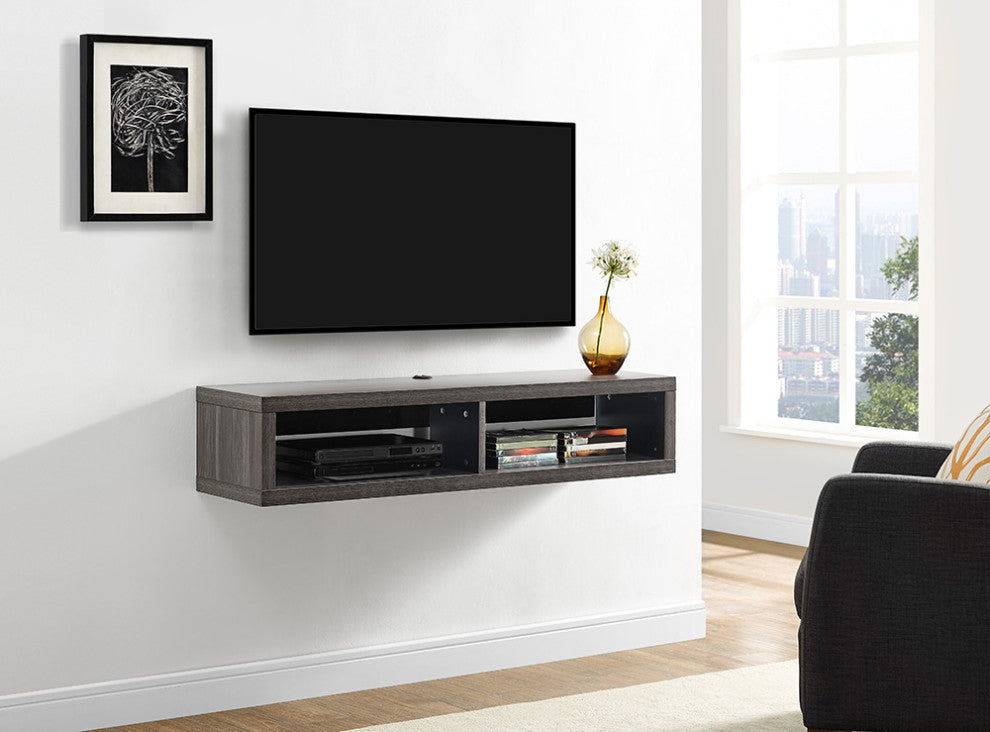 Wall Mounted TV Console Entertainment Center Wall Decor Shelve Storage 48-inch