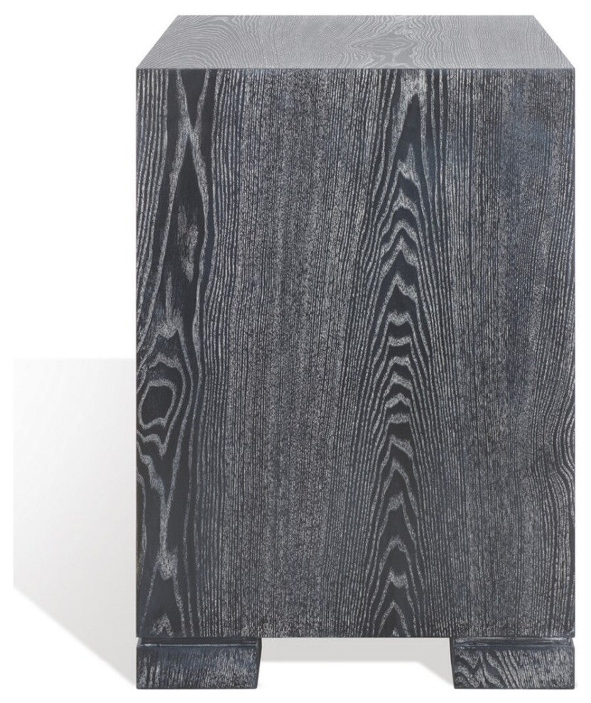 Safavieh Couture Laila Lacquer Chest Black Cerused Oak