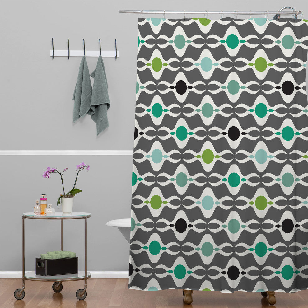 Deny Designs Karen Harris Coming  Undone In Succulent Dark Shower Curtain